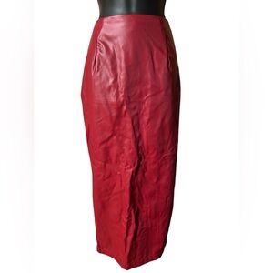Queen Mania faux leather red dress